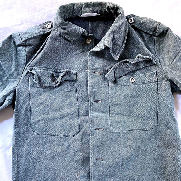 Vintage Swiss Army Work Jacket. Heavy Denim. Medium/short - Picture 1 of 9